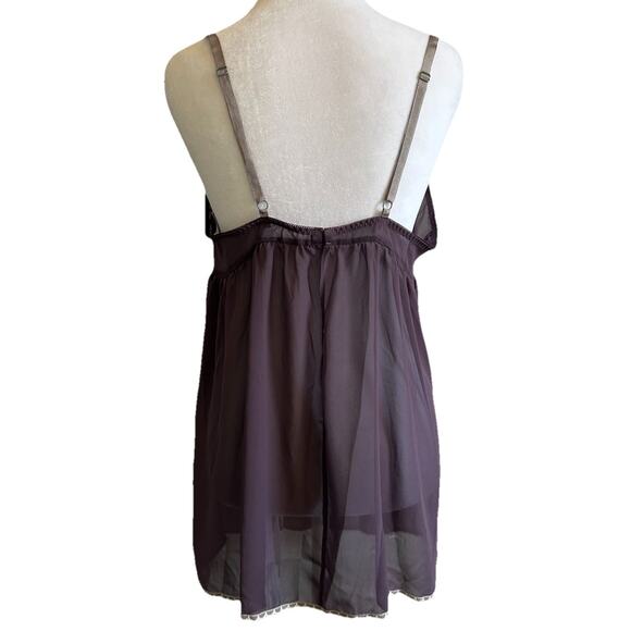 Victoria's Secret Y2K Purple Babydoll Lace Sheer Lingerie Plus Size XL - Picture 4 of 11